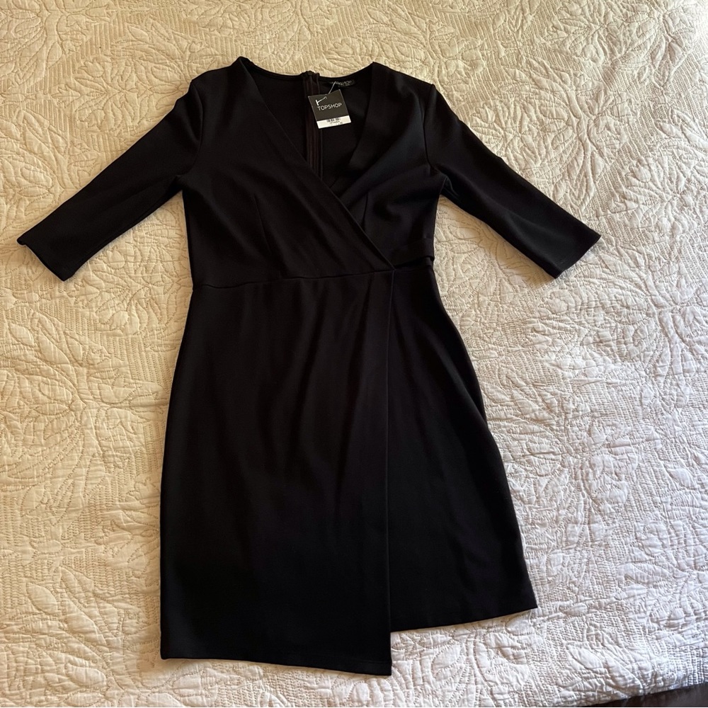 4 for 15$✨TOPSHOP Jersey faux wrap mini dress